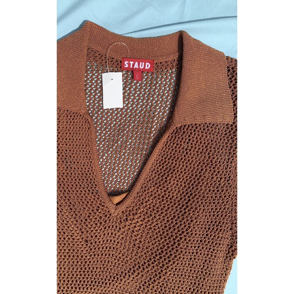 STAUD Oceane Dress in Deck (Medium Brown) - Picture 6 of 7